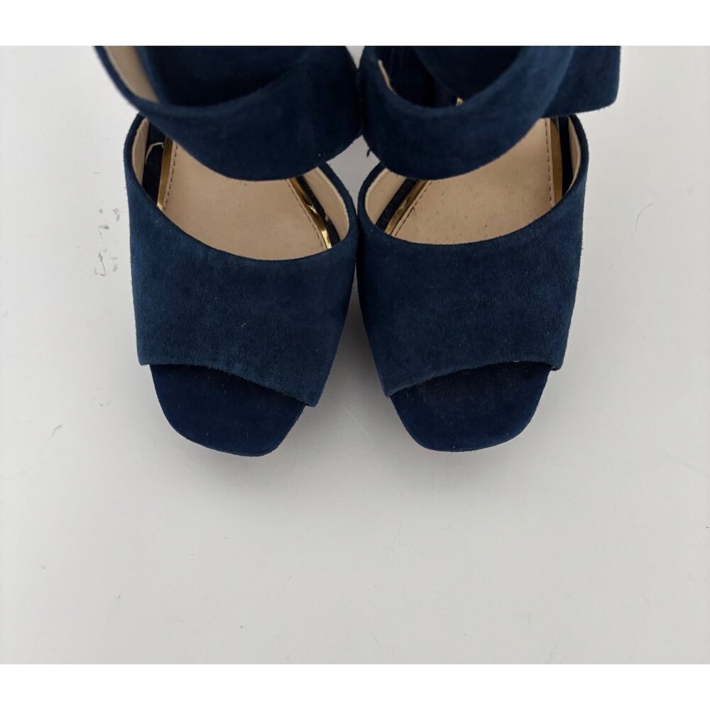 Jessica Simpson Heels 51/2 Suede Platform Chunky Block Y2K Night Out Studio 54 - Picture 3 of 15